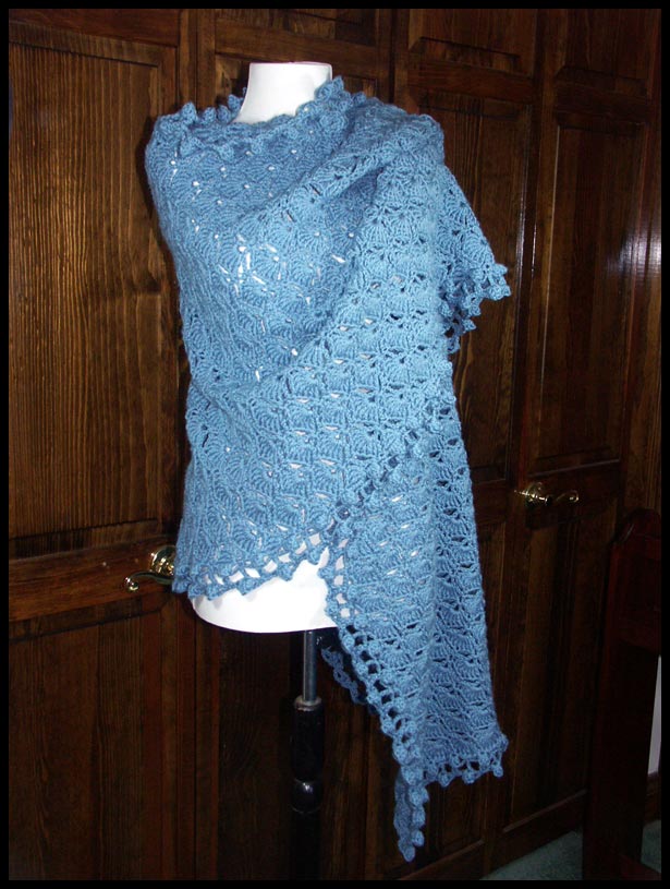 Blue Shells Shawl (click to see back)