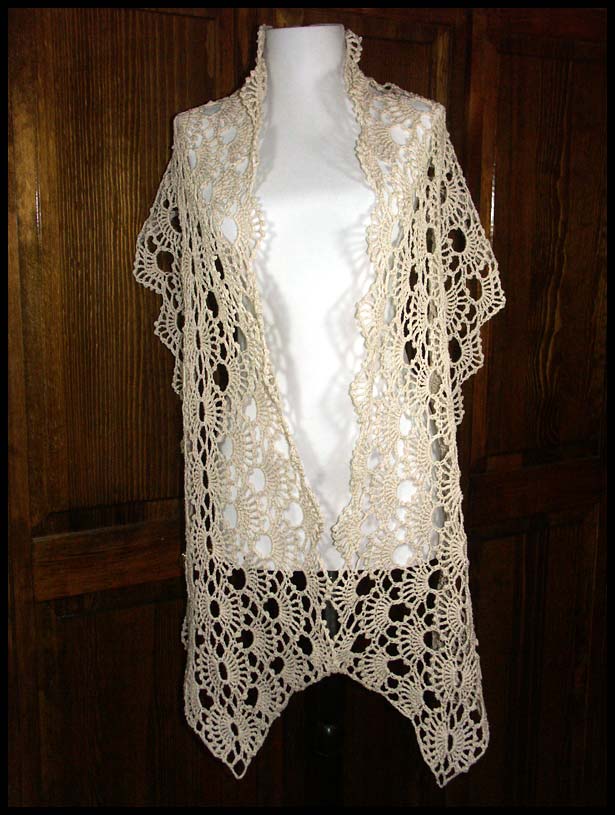 Diamond Knit Shawl Front (click to go back)