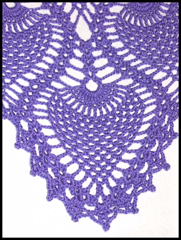 Pineapple Fan Shawl Closeup (click to go back)