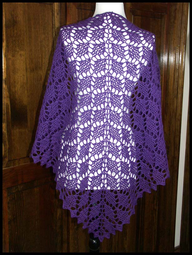 Flying Diamonds Shawl (click to see front)